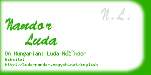 nandor luda business card